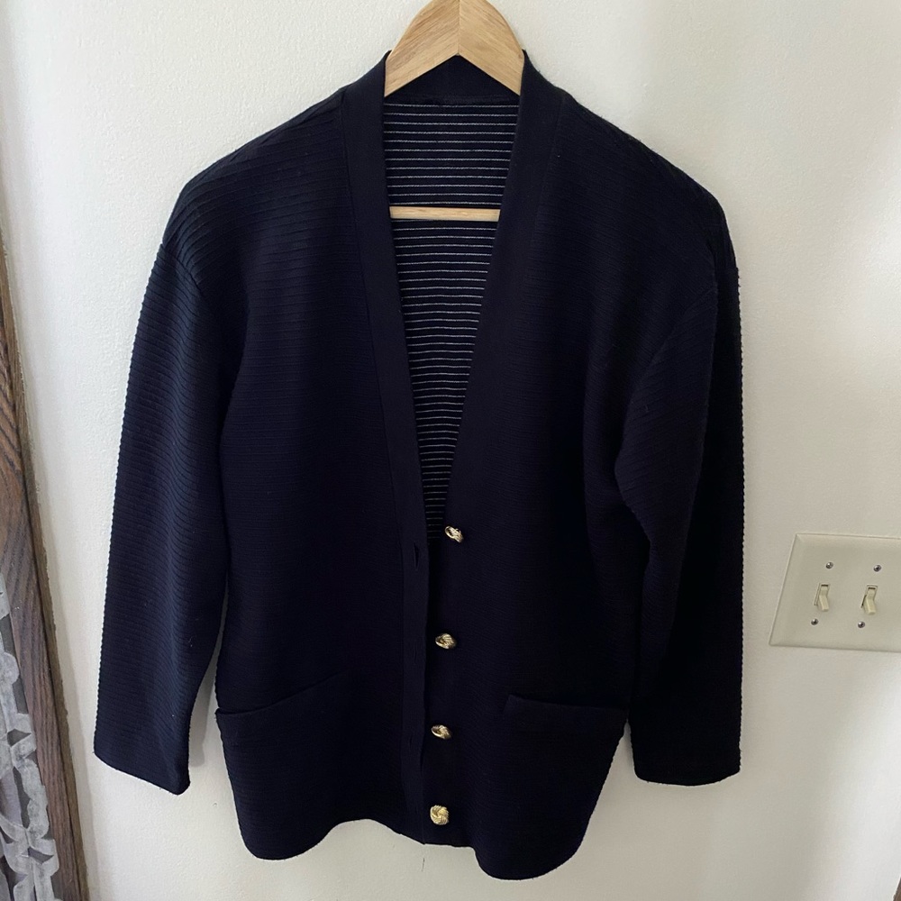 Vintage black and gold cardigan